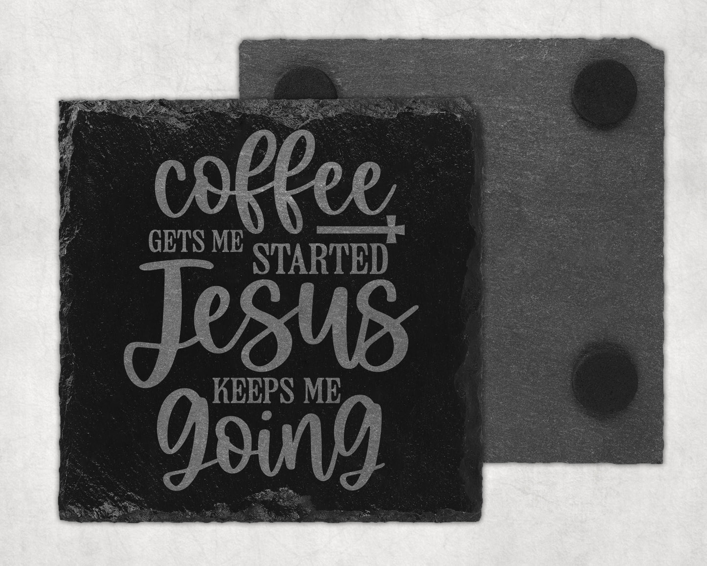Bar Slate Coaster - Coffee Jesus (Set of 4) (E128) Shop Sentosa