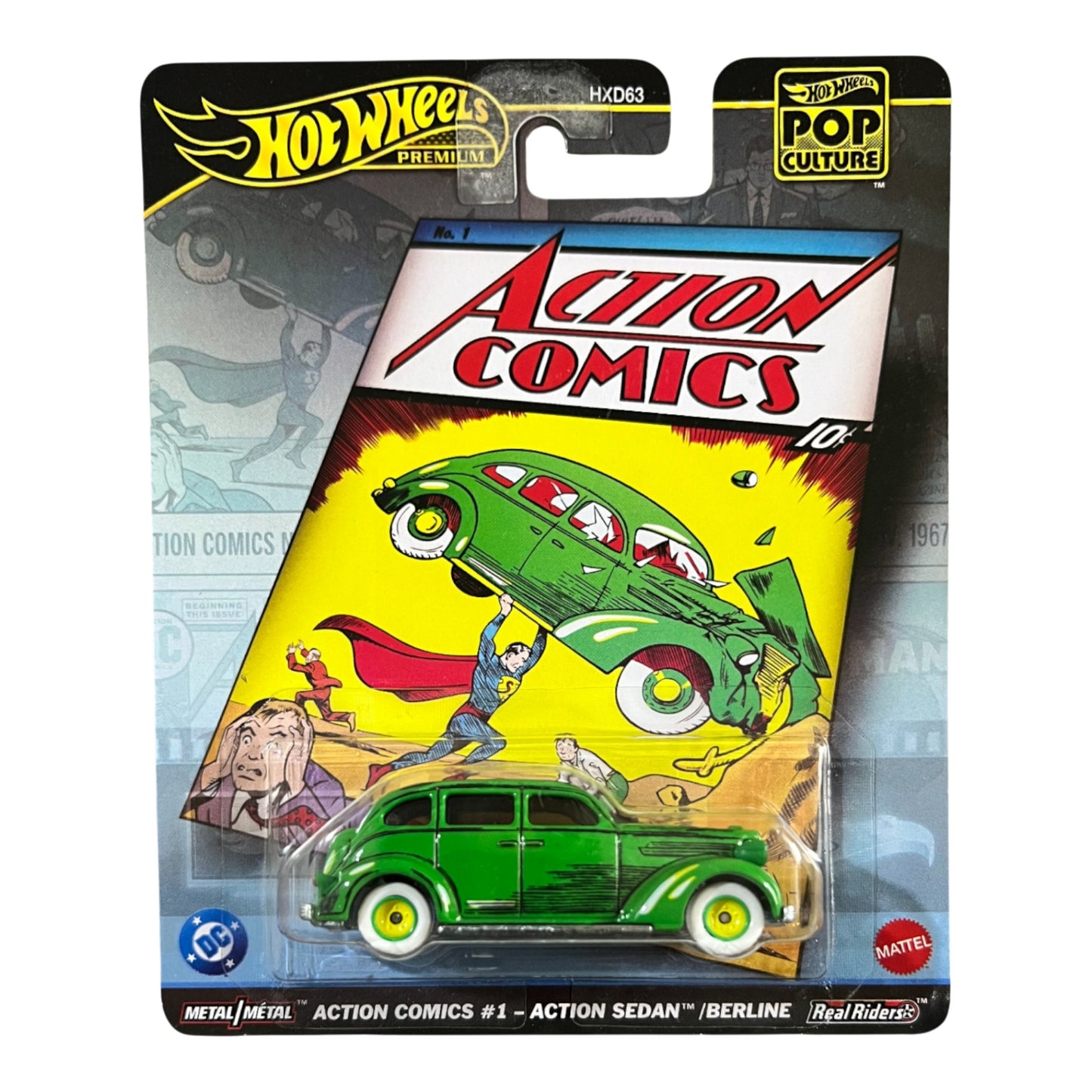 Hot Wheels Premium Pop Culture Action Comics #1 Action Berline - HXD63 Series - 2025 Edition Mattel
