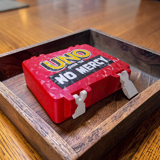 UNO Show ’Em No Mercy Storage Box - Multicolor Card Deck Organizer Case