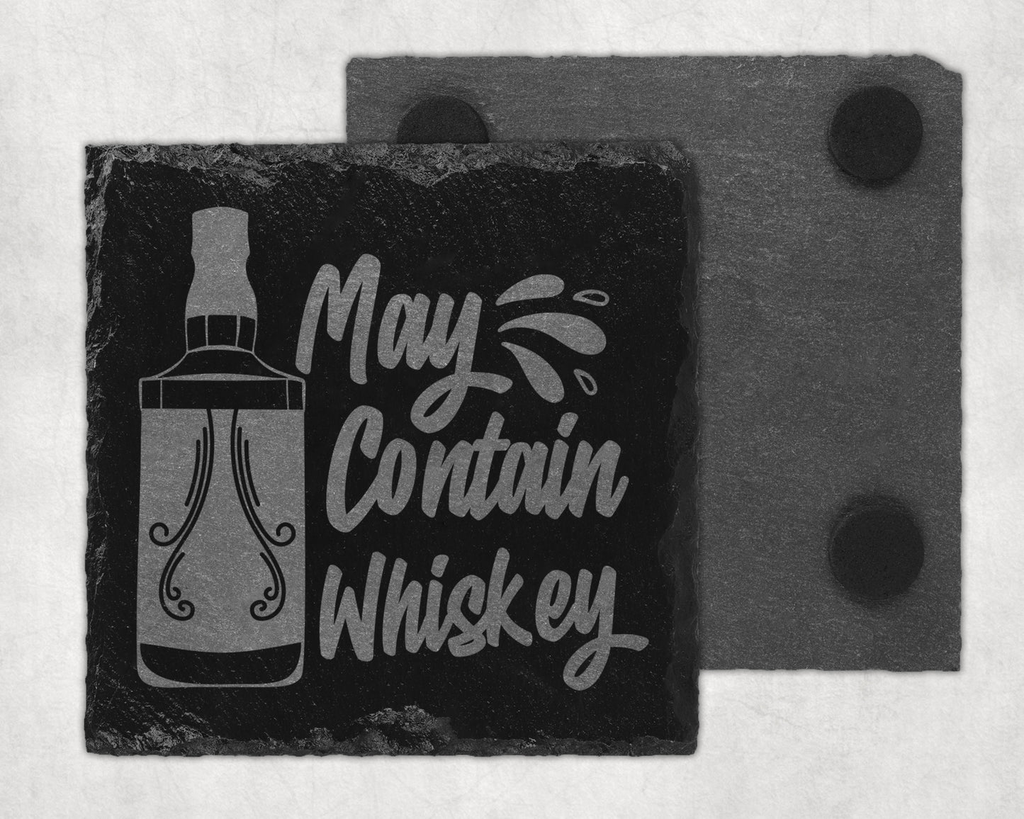 Bar Slate Coaster - May Contain Whiskey (Set of 4) (E24) Shop Sentosa