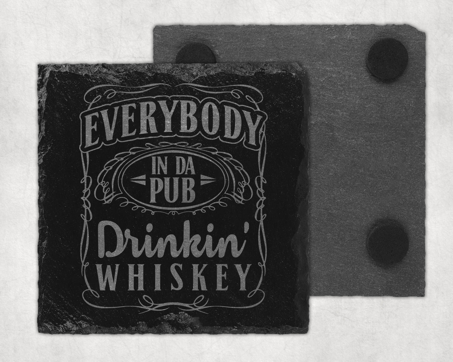 Bar Slate Coaster - Everybody In Da Pub (Set of 4) (E32) Shop Sentosa