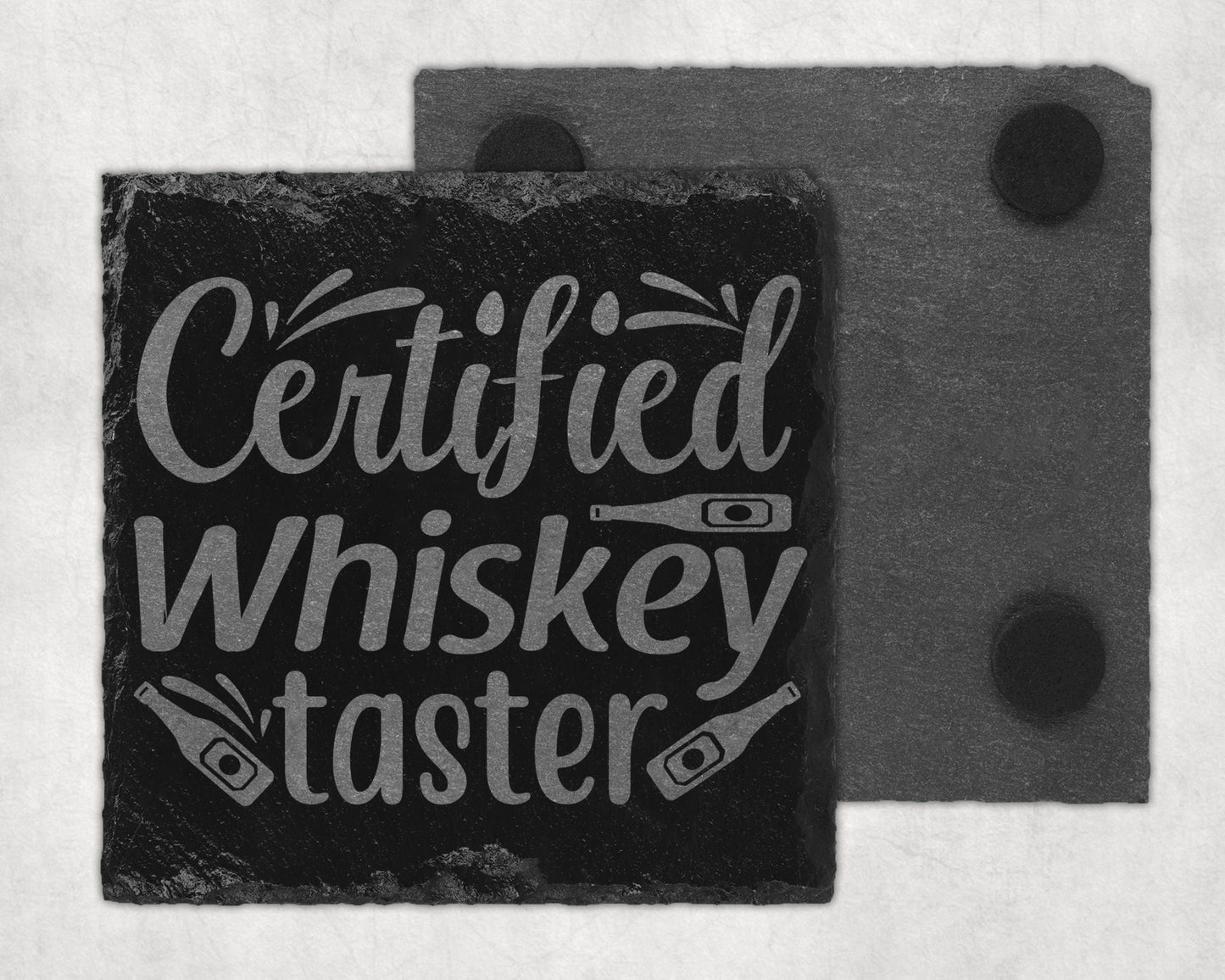 Bar Slate Coaster - Certified Whiskey Taster (Set of 4) (E48) Shop Sentosa