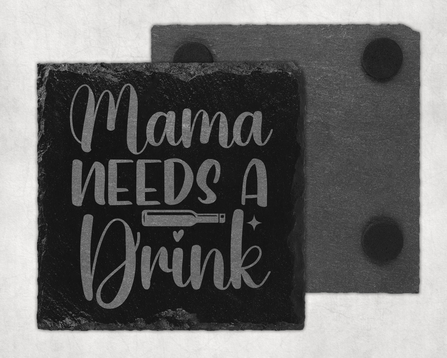 Bar Slate Coaster - Mama Needs A Drink (Set of 4) (E4) Shop Sentosa