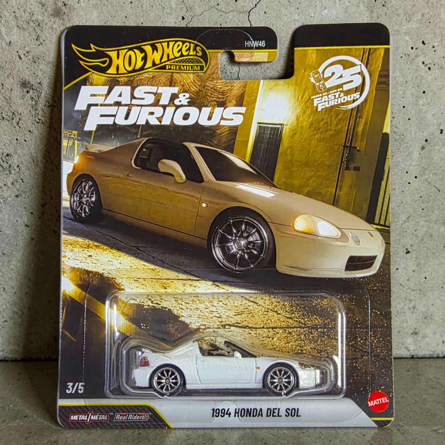 Hot Wheels Premium - 1994 Honda Del Sol - Fast & Furious 25th Anniversary - 3/5 - HNW46 Mattel