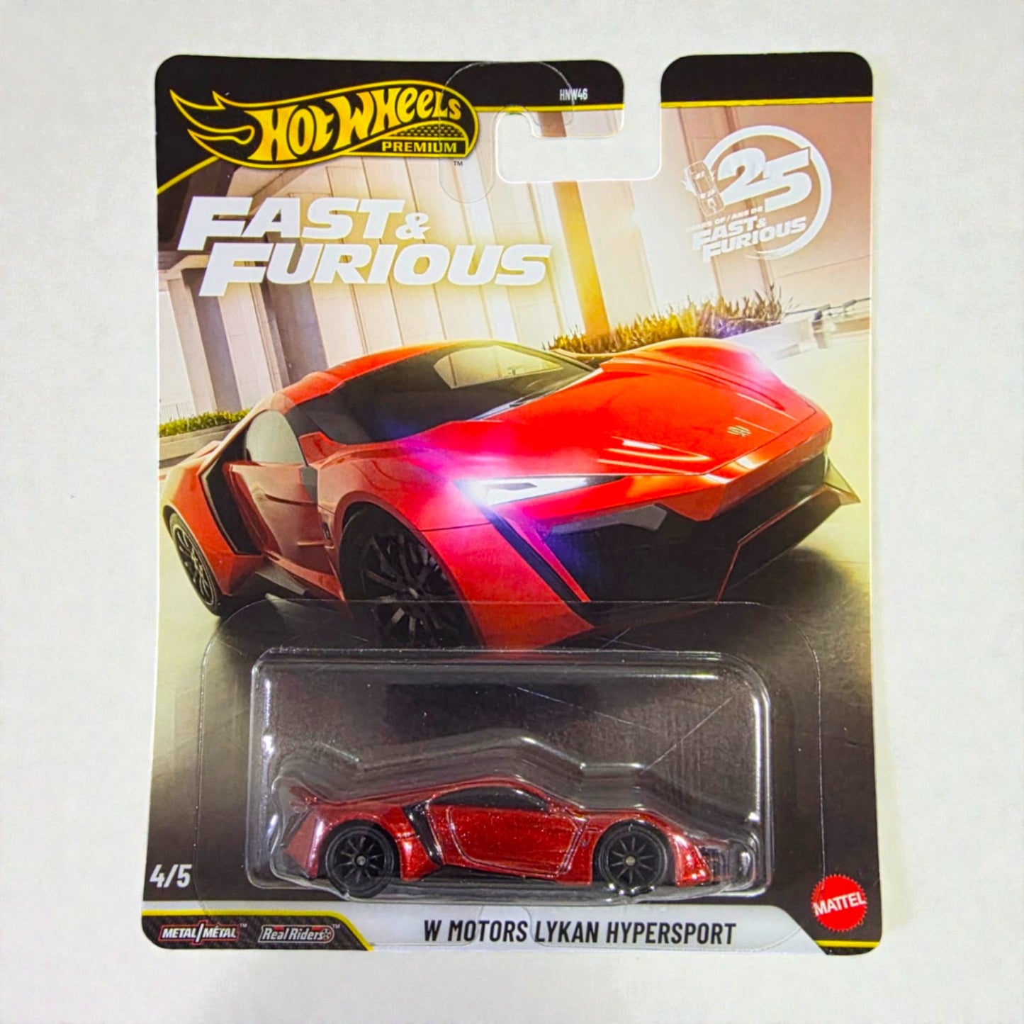 Hot Wheels Premium - W Motors Lykan Hypersport - Fast & Furious 25th Anniversary - 4/5 - HNW46 IMPORTED Mattel