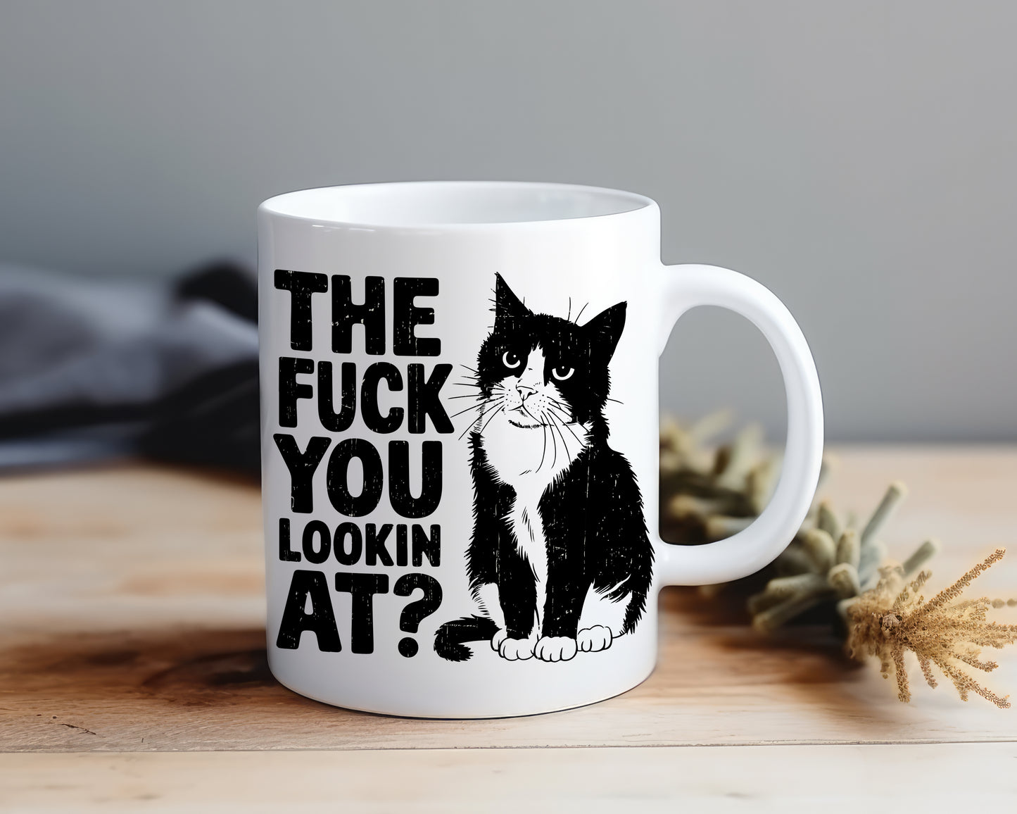 The Fck You Lookin At Cat - Mug Shop Sentosa