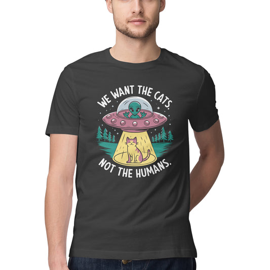 We Want The Cats T-Shirt Black Printrove