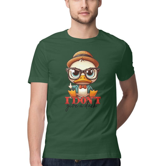 I Don't Give A Duck T-Shirt Olive Green Printrove