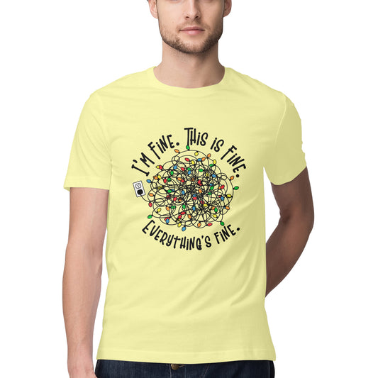 Everything's Fine T-Shirt Butter Yellow Printrove