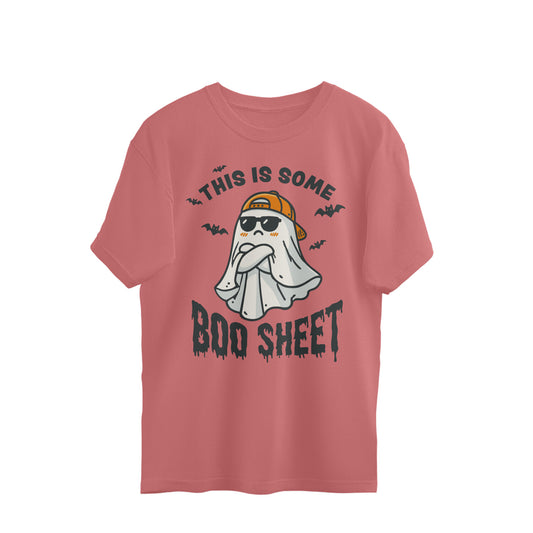 This Is Some Boo Sheet Oversized T-Shirt Dusty Rose Printrove