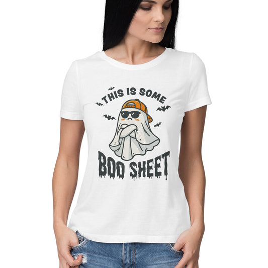 This Is Some Boo Sheet Women's T-Shirt White Printrove