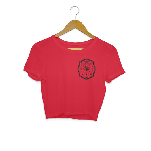 Black Widow Venom Crop Top Red Printrove