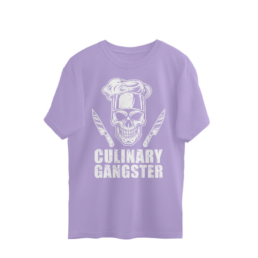 Culinary Gangster Oversized T-Shirt Iris Lavender Printrove