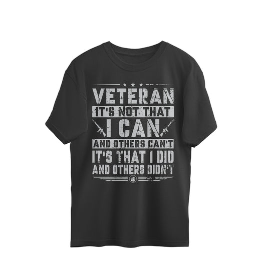 Army Veteran Oversized T-Shirt Black Printrove