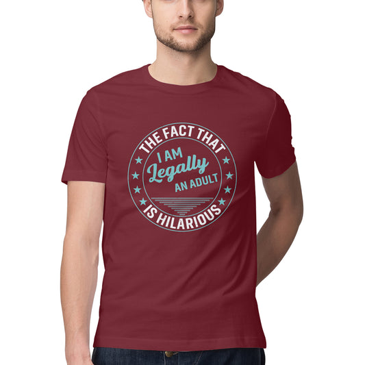 Legally An Adult T-Shirt Maroon Printrove