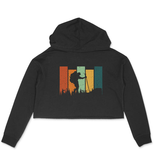 Hiking Crop Hoodie Black Printrove