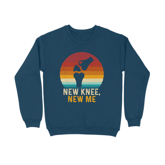 New Knee New Me Sweatshirt Navy Blue Printrove