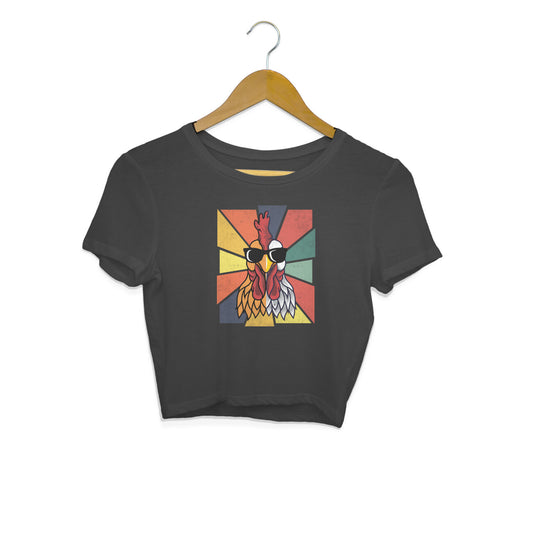 Chicken Crop Top Black Printrove