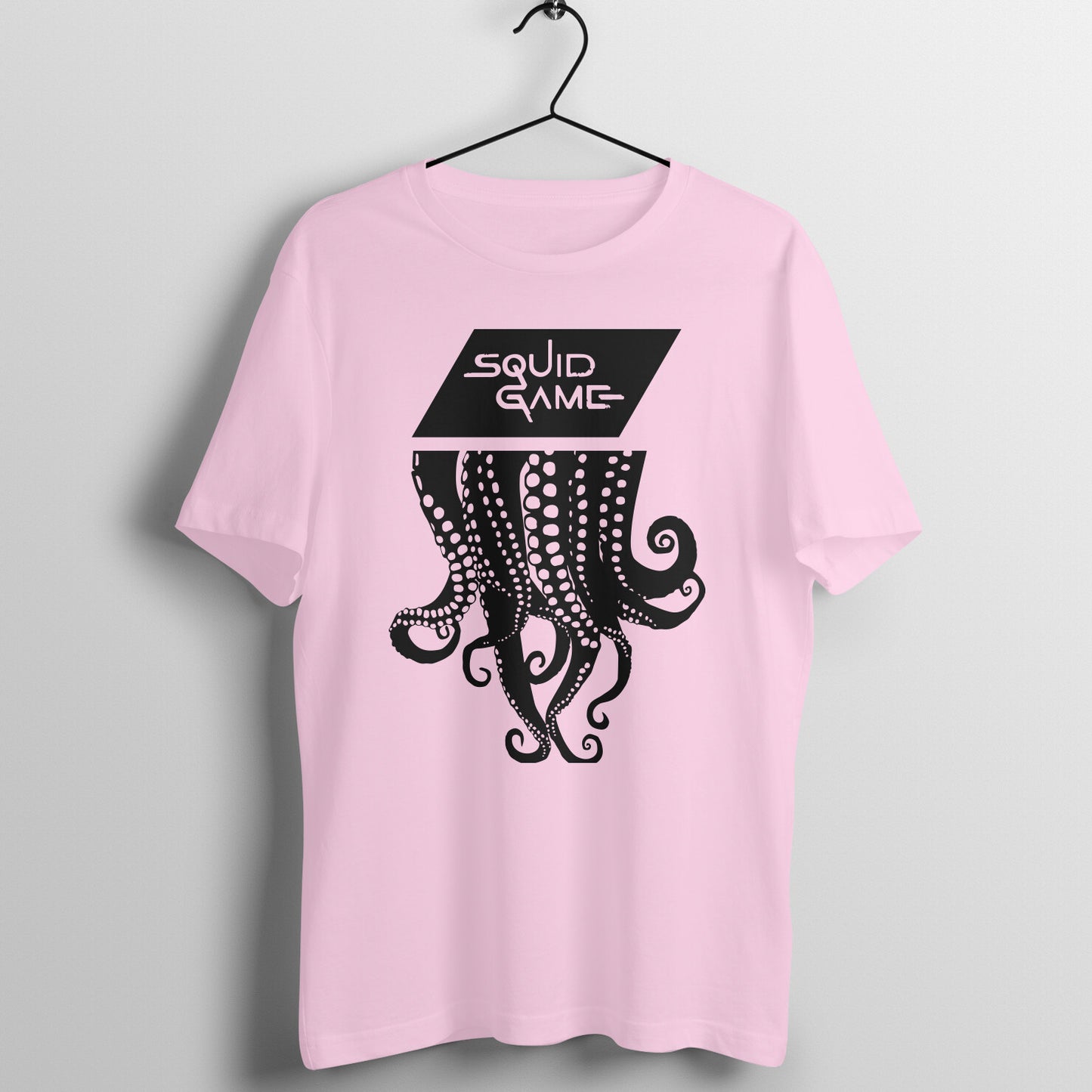 Squid Game Half Sleeve T-Shirt Light Pink Printrove