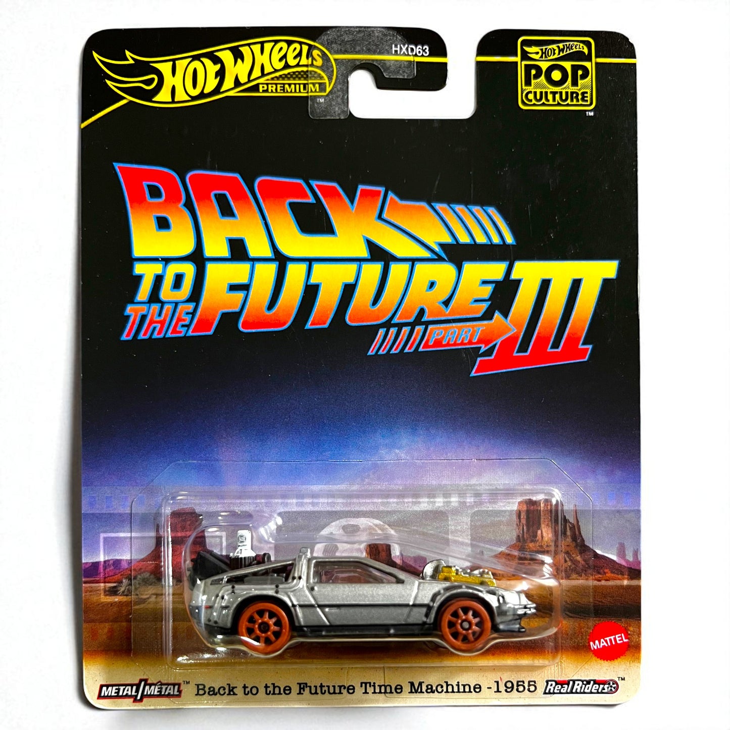 Hot Wheels Premium Pop Culture Back To The Future Time Machine - HXD63 Series - 2025 Edition Mattel