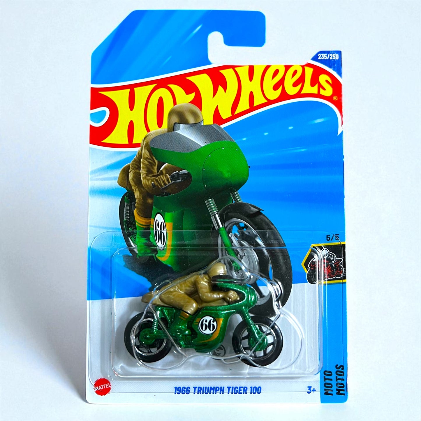 Hot Wheels ’N’ Series 1966 Triumph Tiger 100 - 2025 Edition - 235/250 - HYY04 N7C6 Motorcycle Collectible Mattel