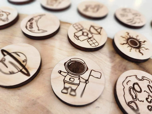 Wooden Kids Memory Game - Space Theme Shop Sentosa