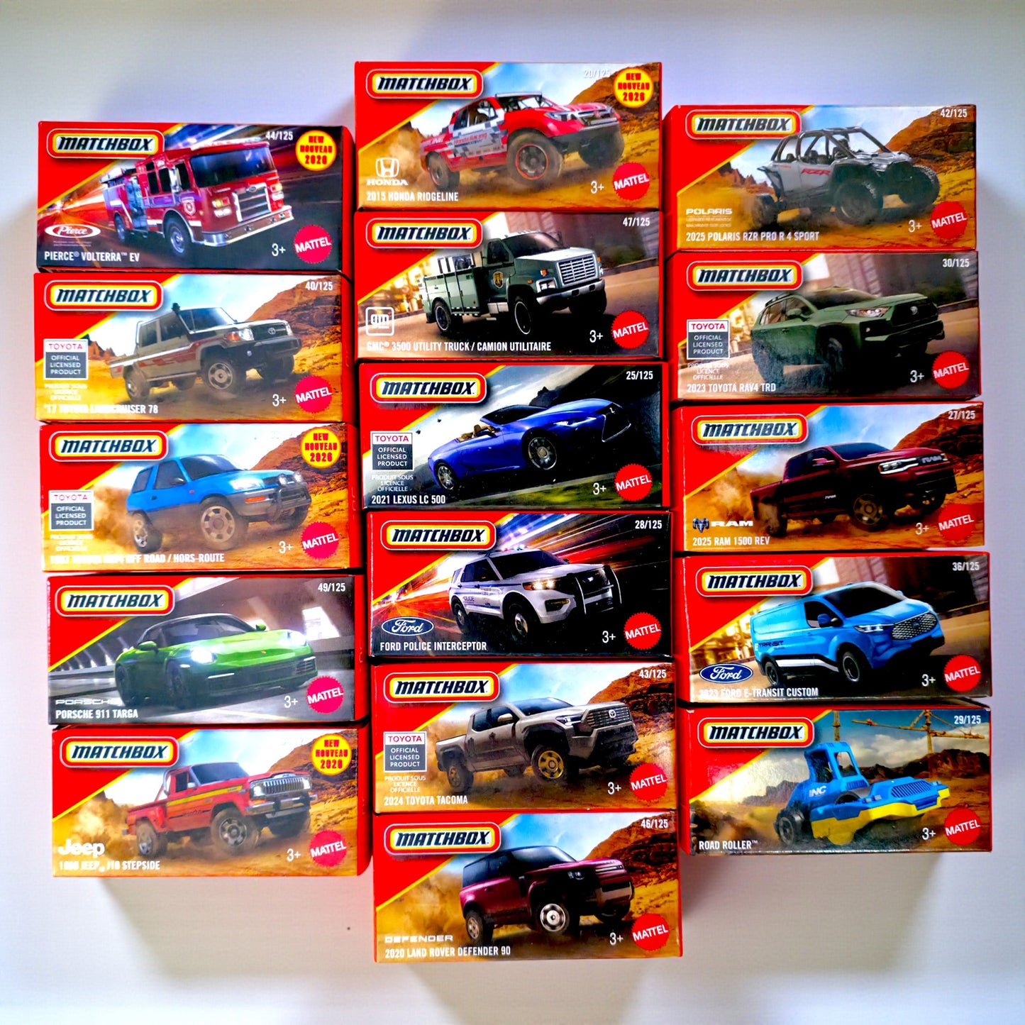 Matchbox Power Grabs - 16 Car Complete Combo Set Series - DNK70 Mattel