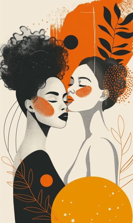 Abstract Female Modern Wall Art Posters (Set of 2) Shop Sentosa