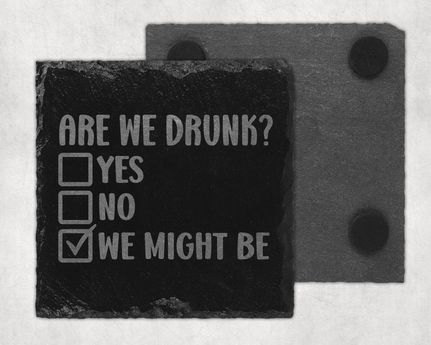 Bar Slate Coaster - Drunk (Set of 4) (E120) Shop Sentosa