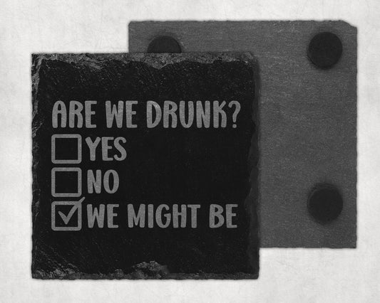 Bar Slate Coaster - Drunk (Set of 4) (E120) Shop Sentosa