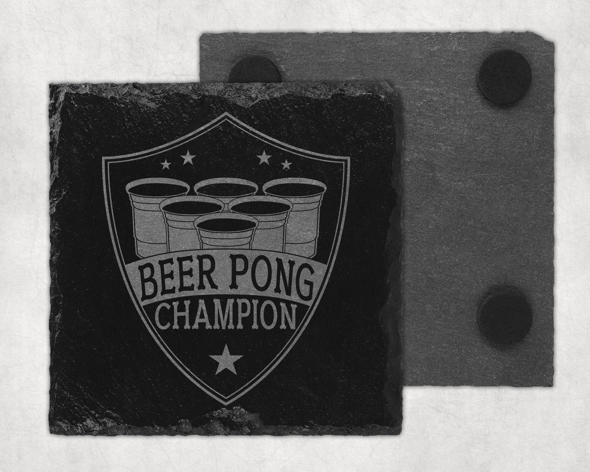 Bar Slate Coaster - Beer Pong (Set of 4) (E126) Shop Sentosa