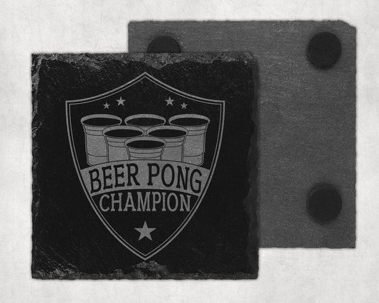 Bar Slate Coaster - Beer Pong (Set of 4) (E126) Shop Sentosa