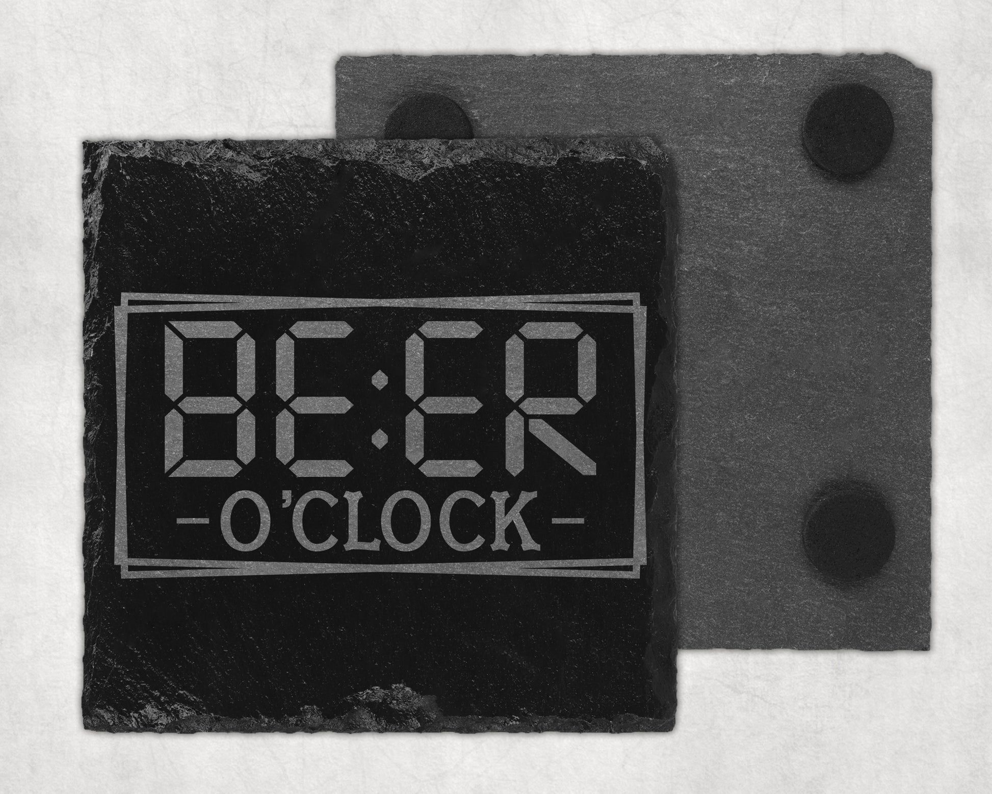 Bar Slate Coaster - Beer O Clock (Set of 4) (E129) Shop Sentosa