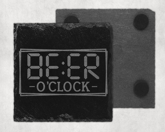 Bar Slate Coaster - Beer O Clock (Set of 4) (E129) Shop Sentosa