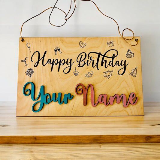 Personalized Wooden Birthday Plaque Shop Sentosa