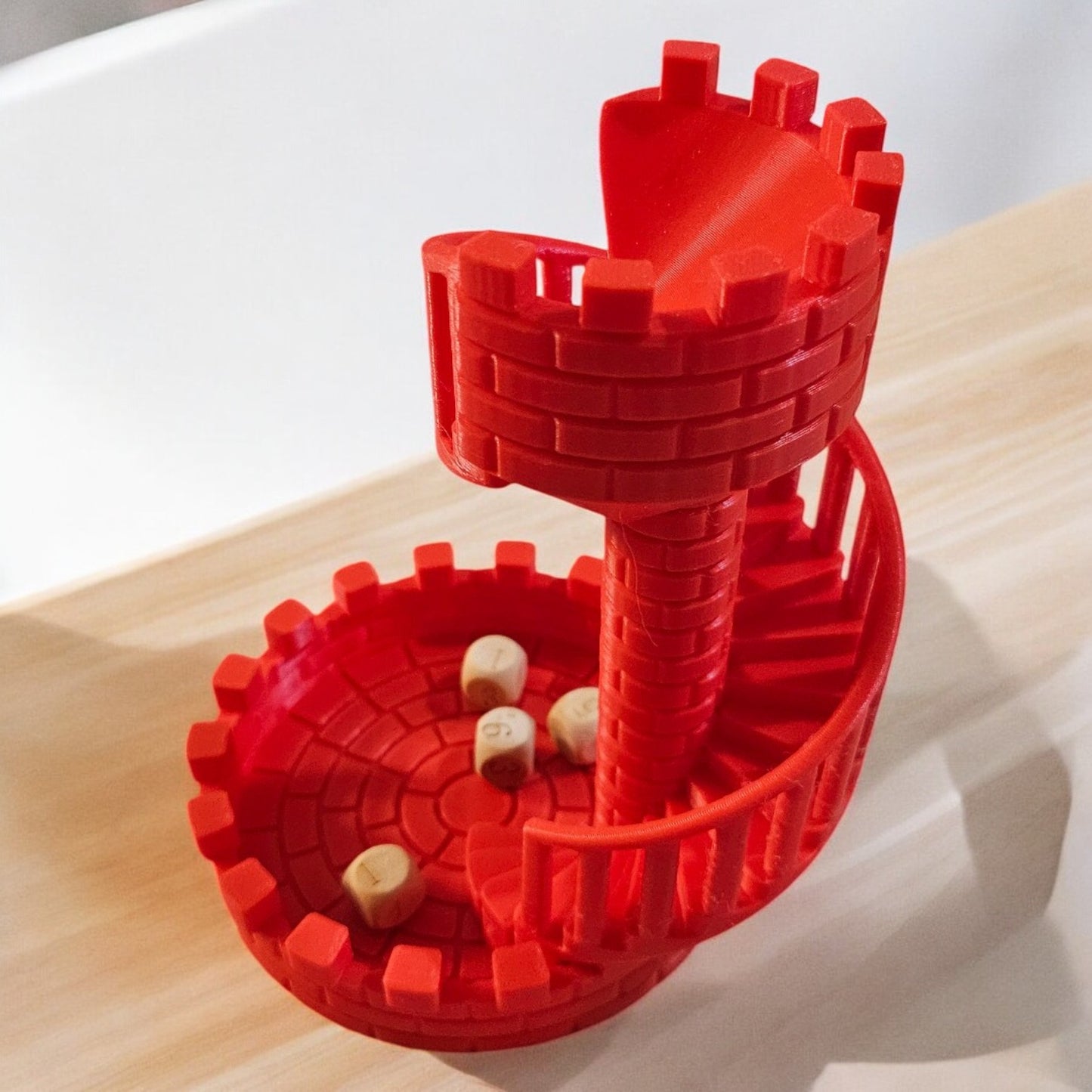 Board Game Dice Roller Tower - Castle Staircase Dice Tower for Fair Random Rolls | RPG & Family Game Accessory Shop Sentosa