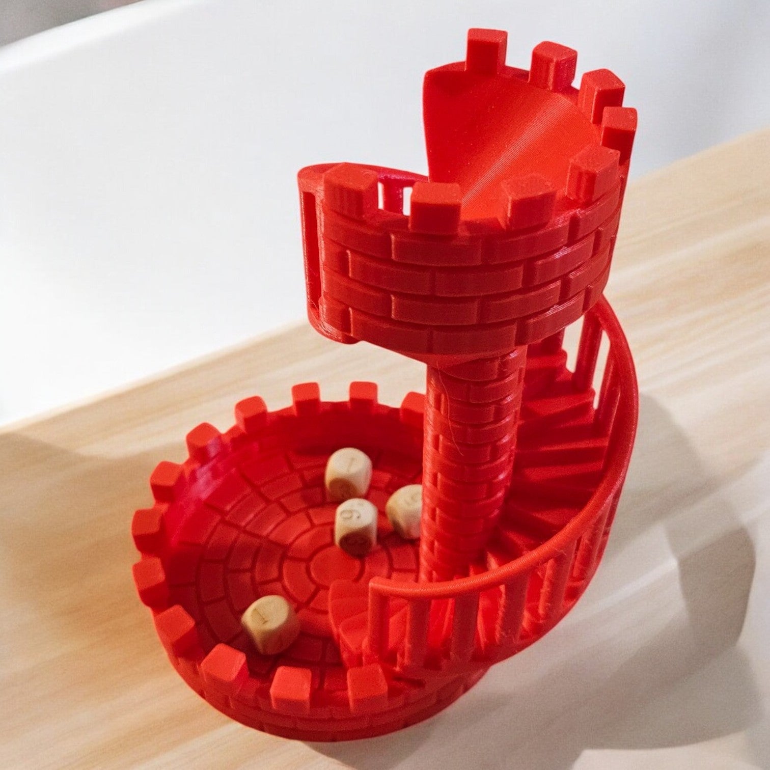 Board Game Dice Roller Tower - Castle Staircase Dice Tower for Fair Random Rolls | RPG & Family Game Accessory Shop Sentosa