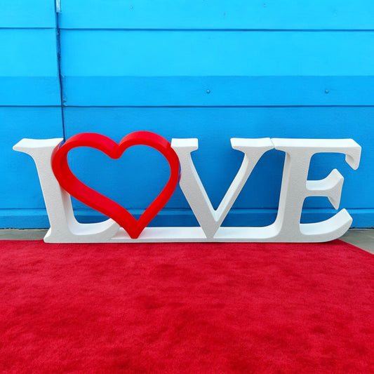 LOVE Decorative Tabletop Accent with Red Heart Shop Sentosa