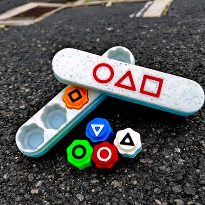 Squid Game - Traditional Gonggi Game Set with Marble Case (Weighted Gonggi) Shop Sentosa