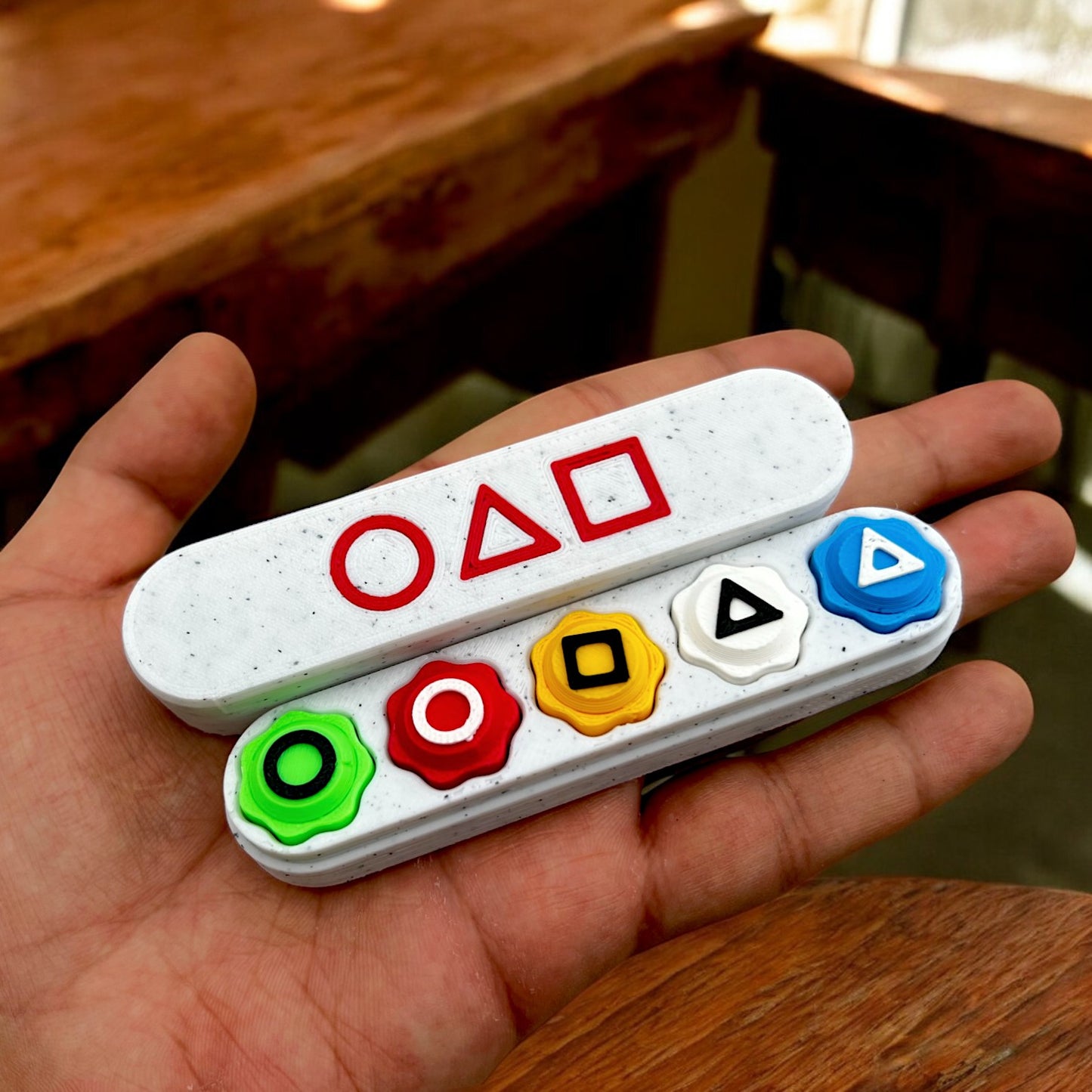 Squid Game - Traditional Gonggi Game Set with Marble Case (Weighted Gonggi) Shop Sentosa