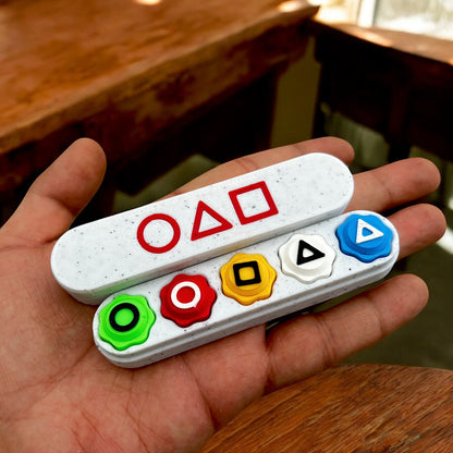 Squid Game - Traditional Gonggi Game Set with Marble Case (Weighted Gonggi) Shop Sentosa