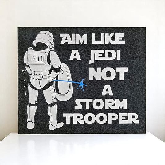 Star Wars Aim Like A Jedi - Funny Bathroom Wall Sign Sentosa Color Lab