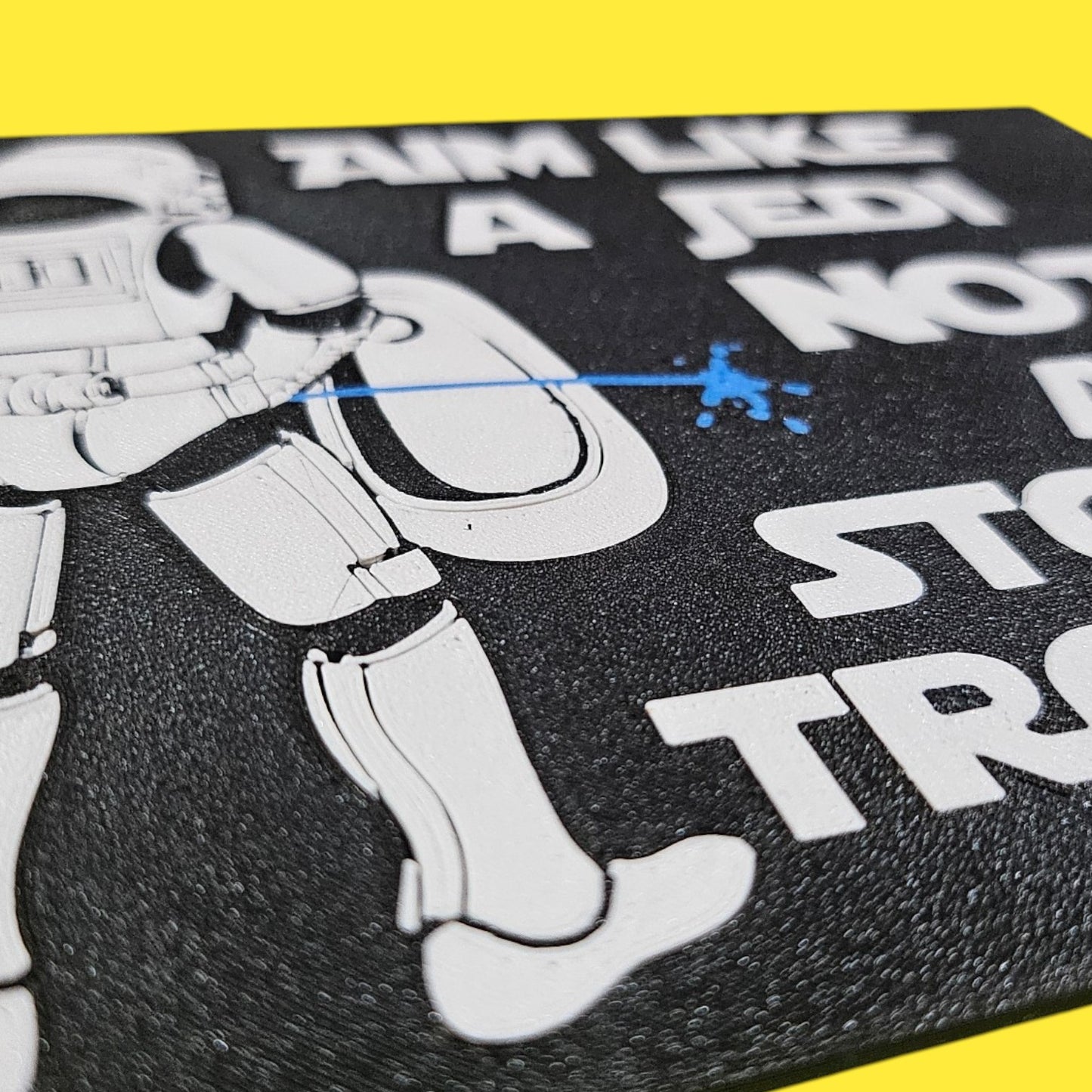 Star Wars Aim Like A Jedi Bathroom Sign - Funny Geek Wall Decor for Fans (18 x 18 cm) Sentosa Color Lab