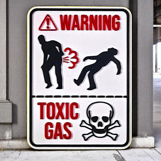 Warning - Toxic Gas Skull - Multicolor Bathroom Wall Decor Sentosa Color Lab
