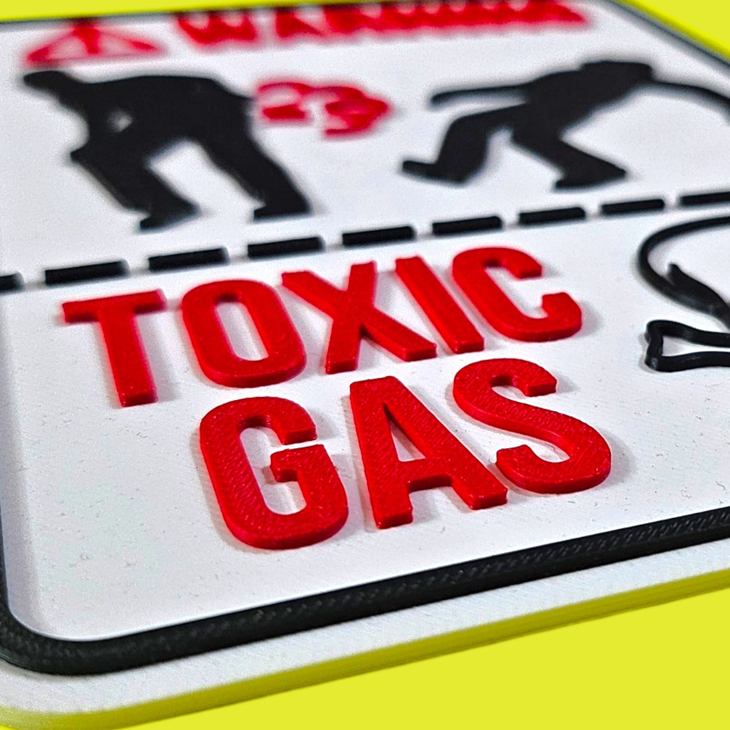 Warning - Toxic Gas Skull - Multicolor Bathroom Wall Decor Sentosa Color Lab