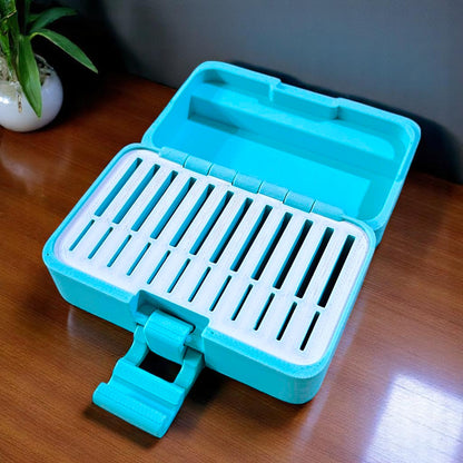 Compact SD & Micro SD Card Storage Box | Holds 12 SD + 12 Micro SD Cards | Portable & Durable Organizer Sentosa Color Lab