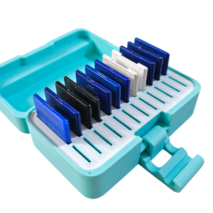 Compact SD & Micro SD Card Storage Box | Holds 12 SD + 12 Micro SD Cards | Portable & Durable Organizer Sentosa Color Lab