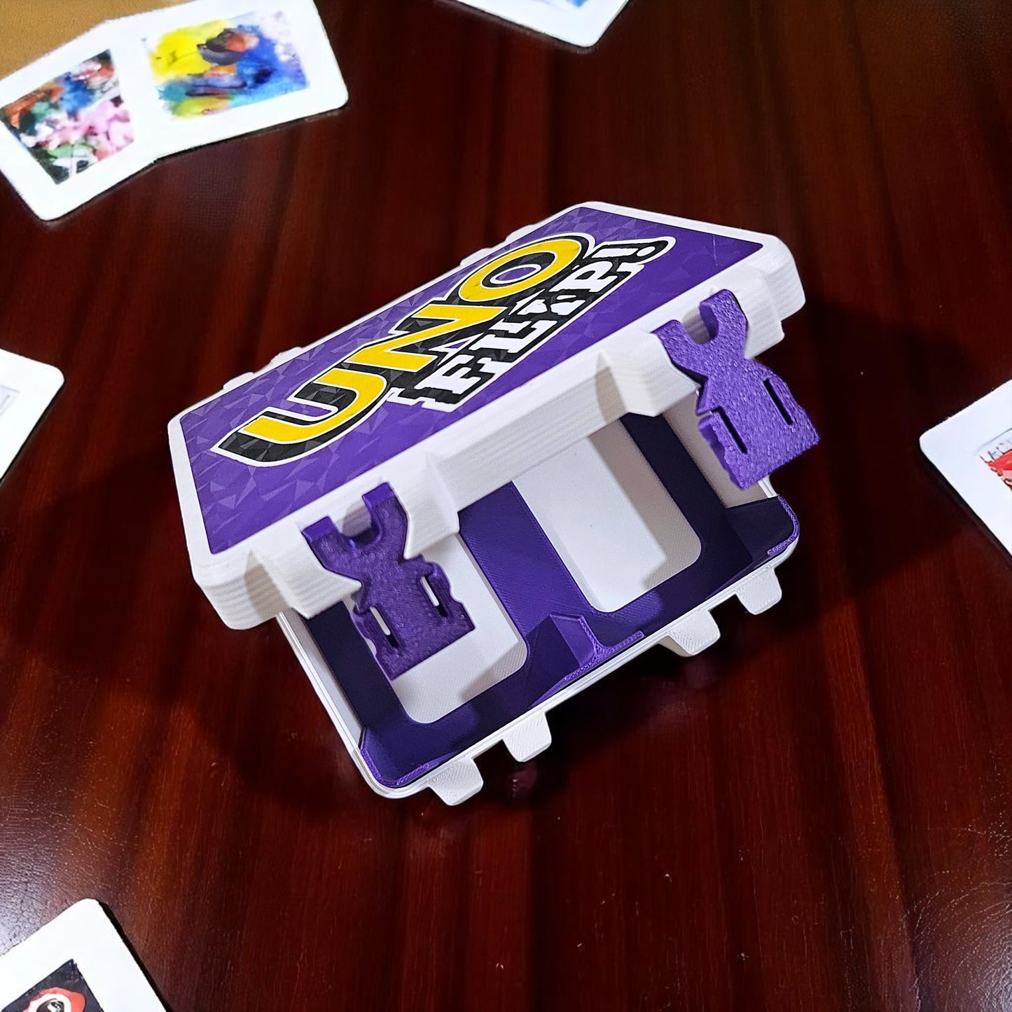 UNO Flip Card Deck Storage Case with Secure Snap Locks & Tray Sentosa Color Lab