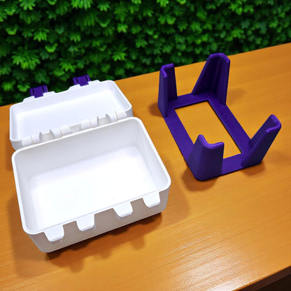 UNO Flip Card Deck Storage Case with Secure Snap Locks & Tray Sentosa Color Lab