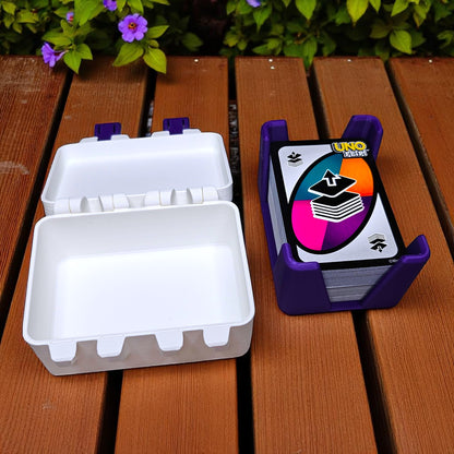 UNO Flip Card Deck Storage Case with Secure Snap Locks & Tray Sentosa Color Lab